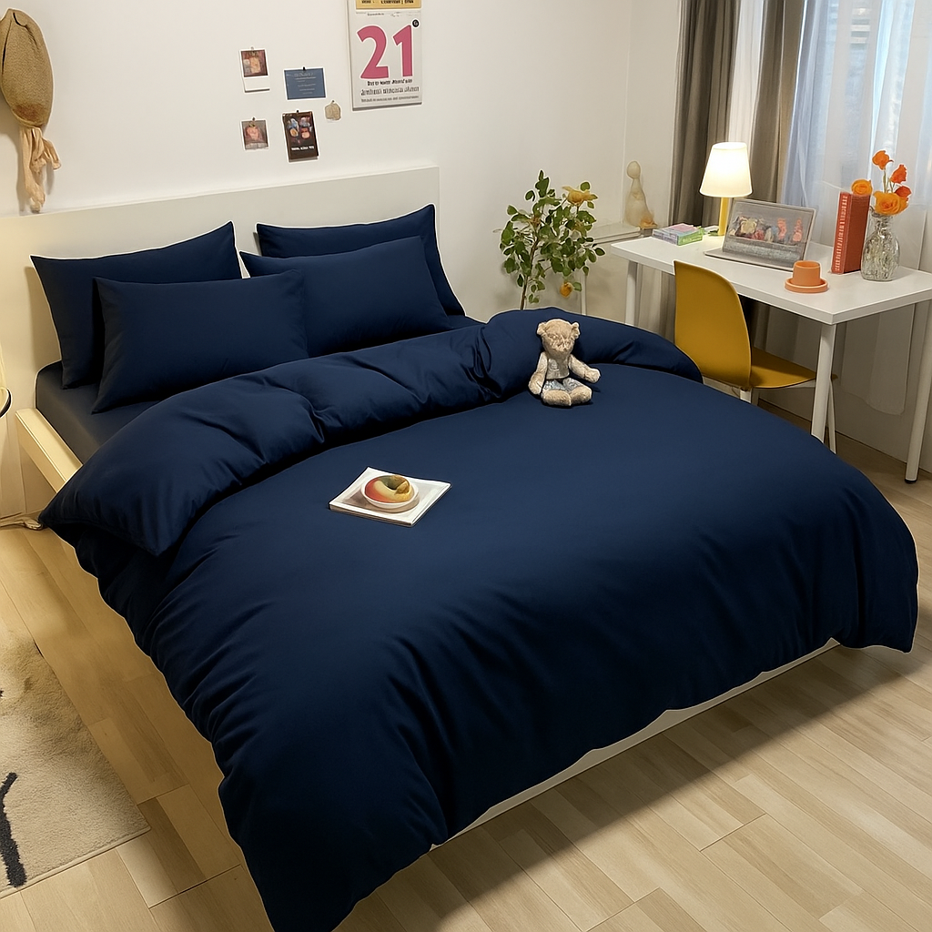Pure Cotton Bedding Set – 4 Pieces