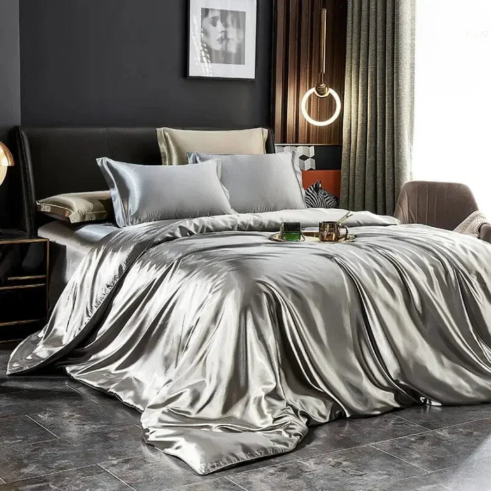 Luxury Silk Bedding Set – 4 Pieces