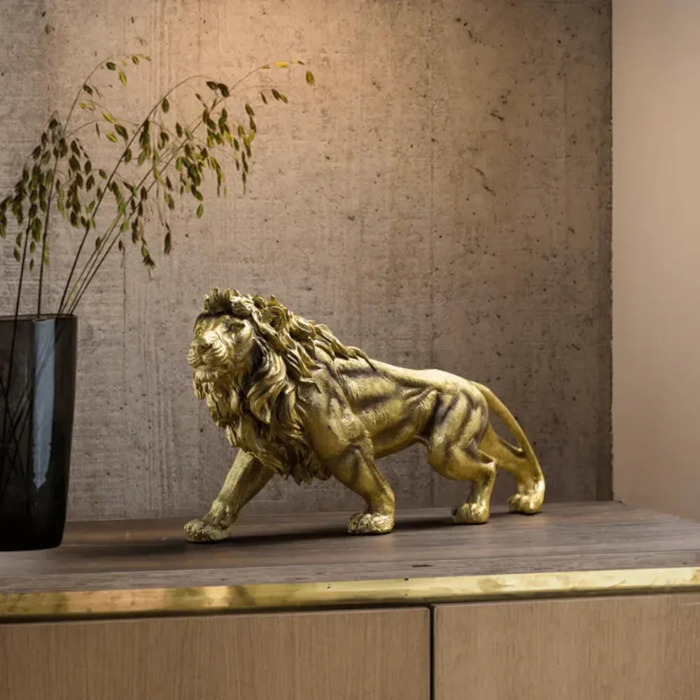 Golden Lion Sculpture