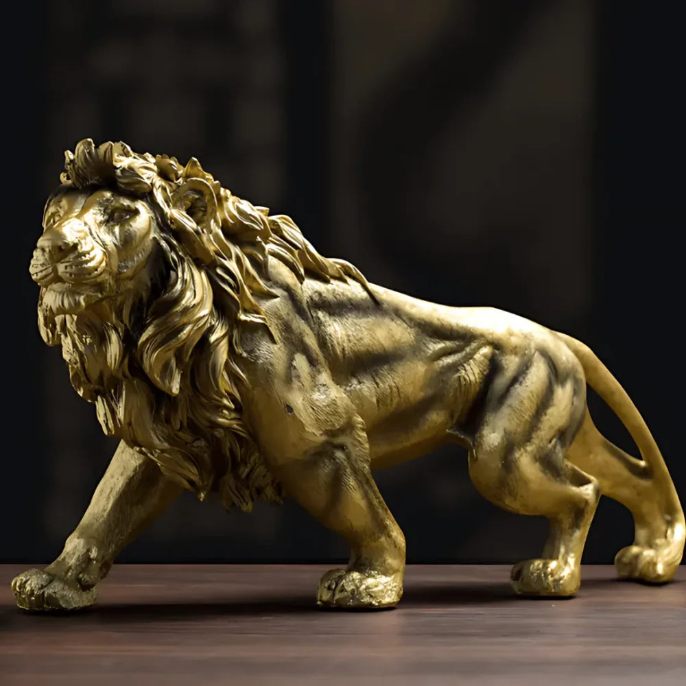Golden Lion Sculpture