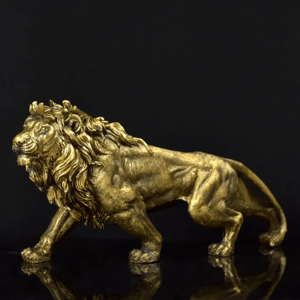Golden Lion Sculpture