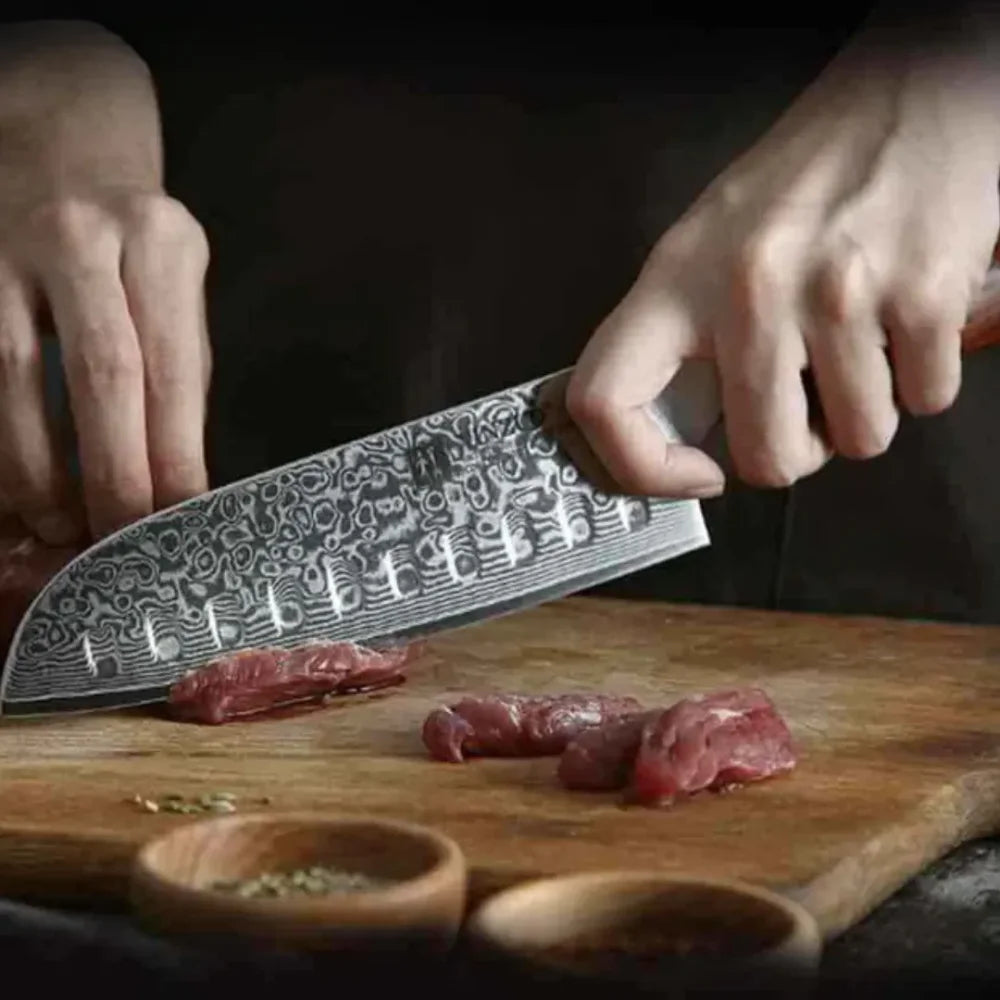 Damascus Steel BBQ Knife