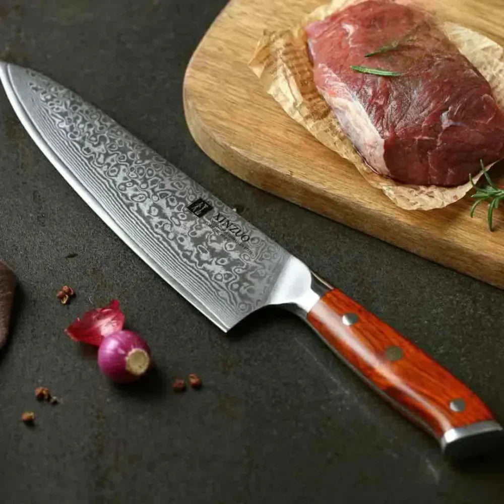 Damascus Steel BBQ Knife