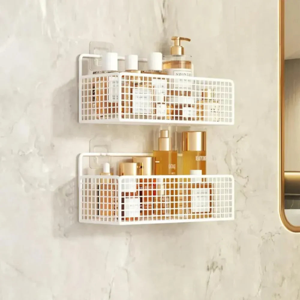 Double-Layer Aluminum Bathroom Shelf