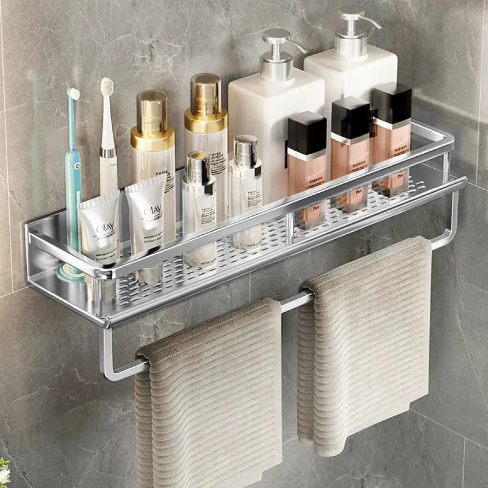 Fixed Aluminum Bathroom Shelf