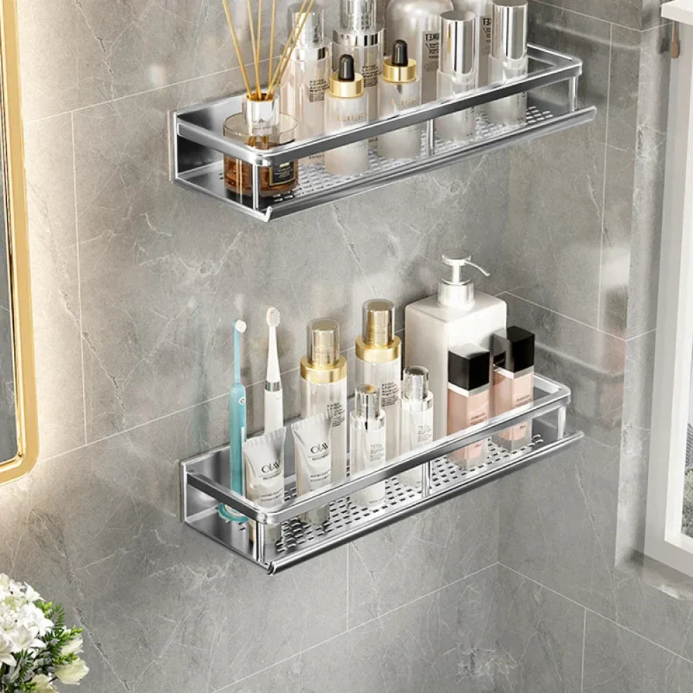 Fixed Aluminum Bathroom Shelf