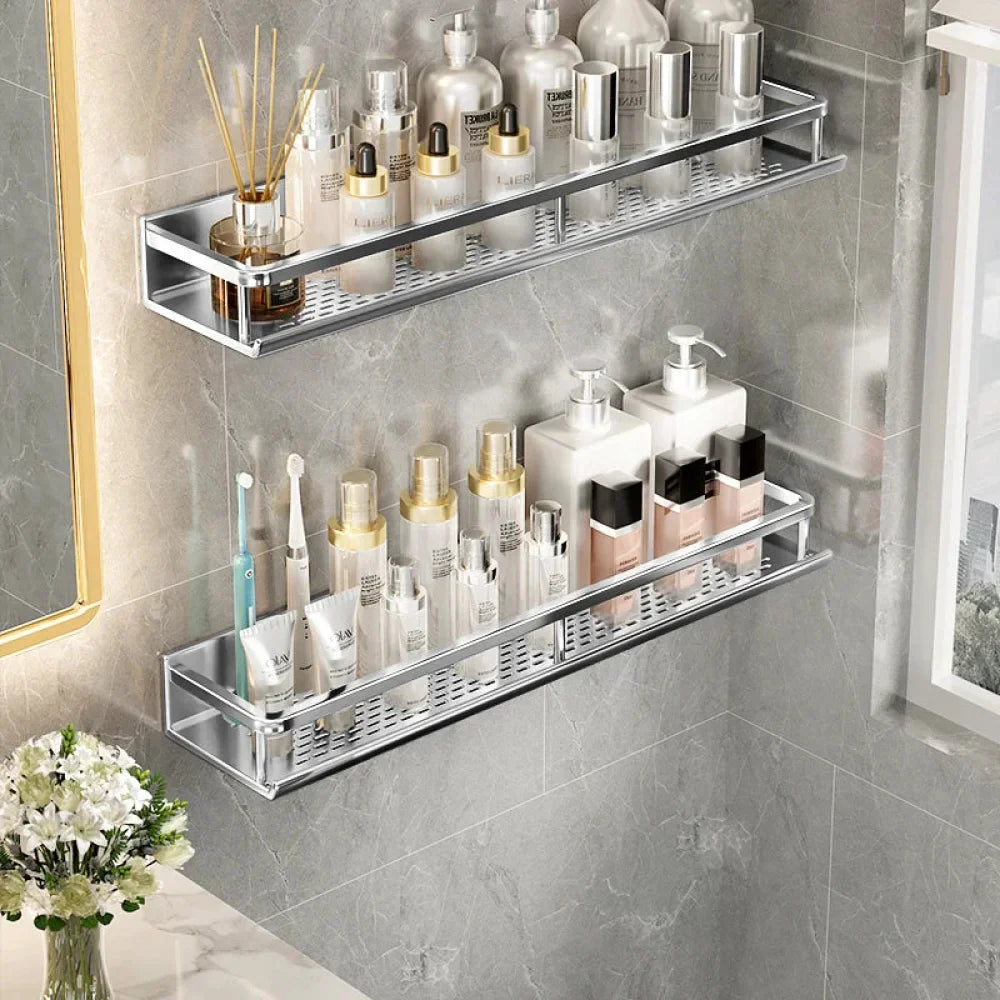 Fixed Aluminum Bathroom Shelf