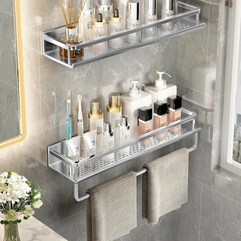 Fixed Aluminum Bathroom Shelf