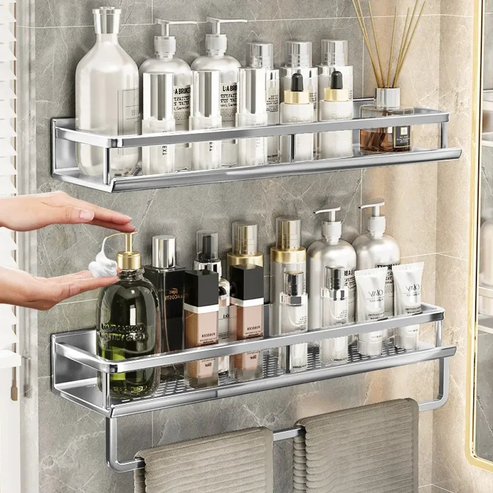 Fixed Aluminum Bathroom Shelf