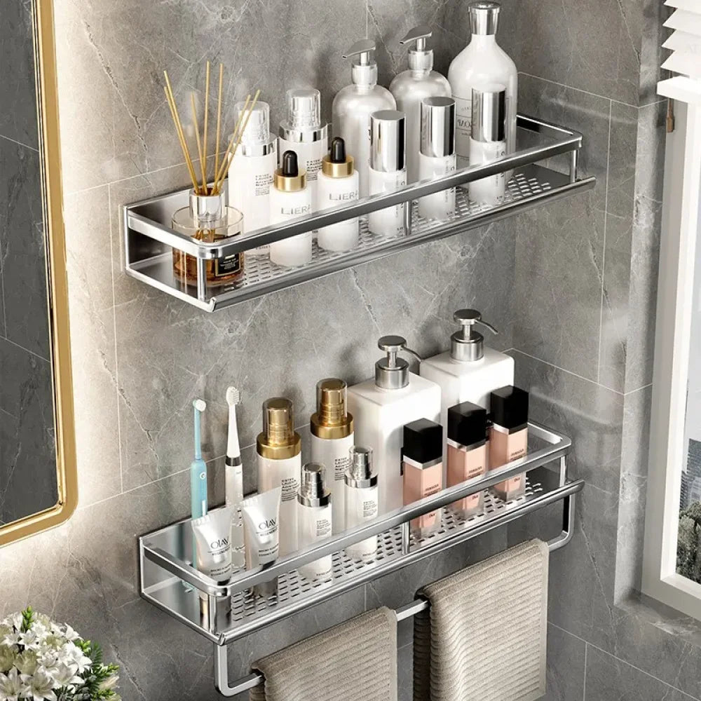 Fixed Aluminum Bathroom Shelf
