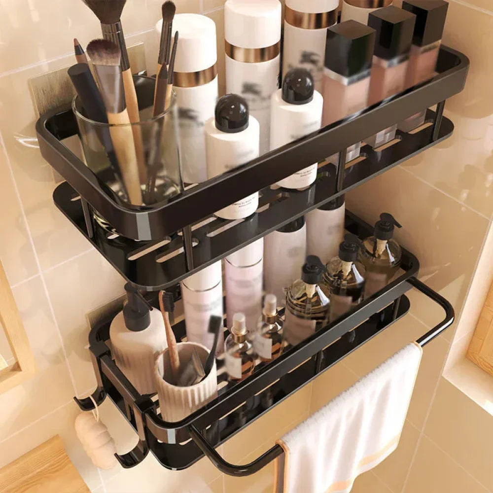No-Drill Bathroom Shelf