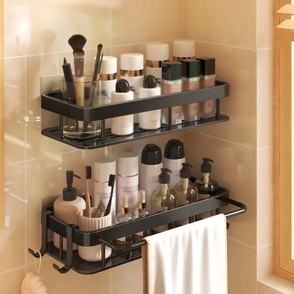 No-Drill Bathroom Shelf
