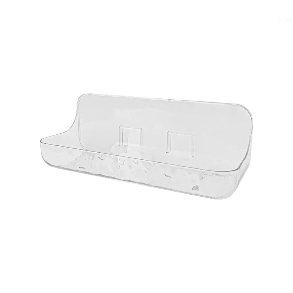 Transparent No-Drill Bathroom Shelf