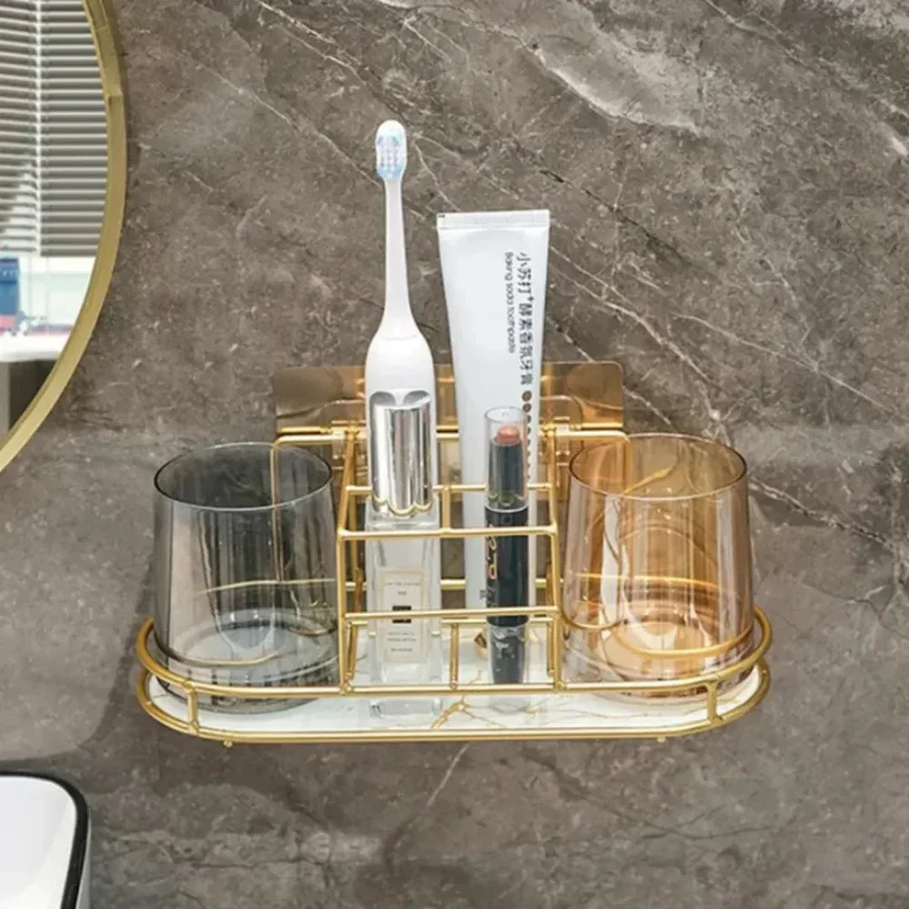 No-Drill Bathroom Organizer Rack